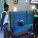 Women posing for photos during a day party at Club Signature in Juba, South Sudan.